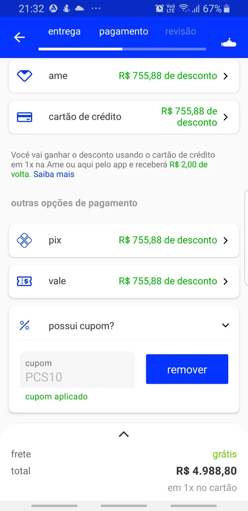 Imagem na descrição da promoção