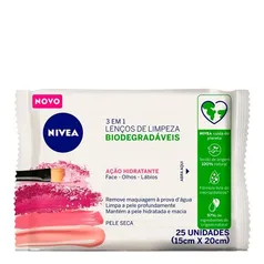 Lenço de Limpeza Demaquilante Nivea - 25 Unidades