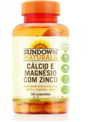 Cálcio e Magnésio c/ Zinco Sundown Vitaminas com 100 caps