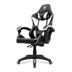 Cadeira Gamer TGT Pusher, Preta e Branca, TGT-PSHR-BLWH01