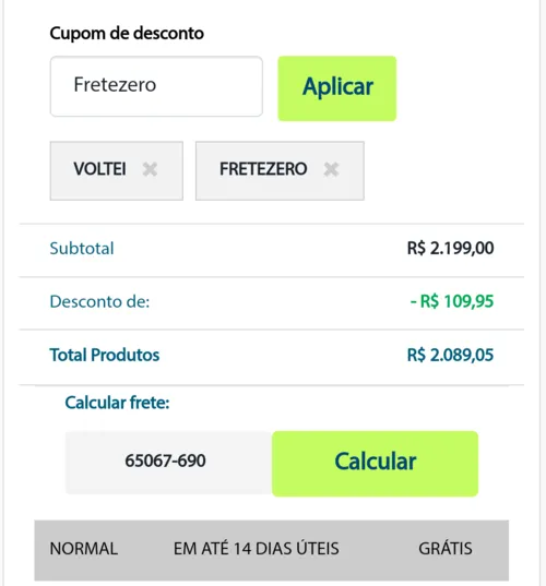 Imagem na descrição da promoção