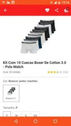 [10% AME] Kit de cuecas 10 peças | R$ 80