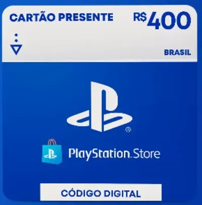 R$400 PlayStation Store - Cartão Presente Digital [Exclusivo Brasil]