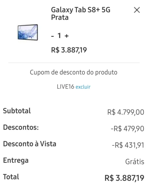 Imagem na descrição da promoção