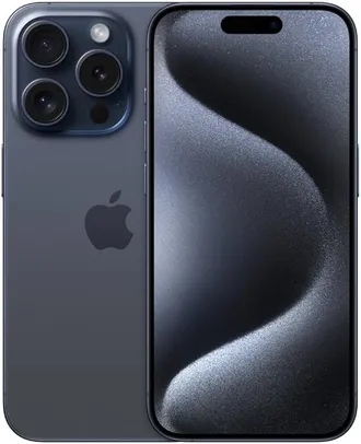 Iphone 15 Pro Apple (128gb) Titânio Azul, Tela De 6,1'' 5g E Câmera De 48mp Modelo E-sim