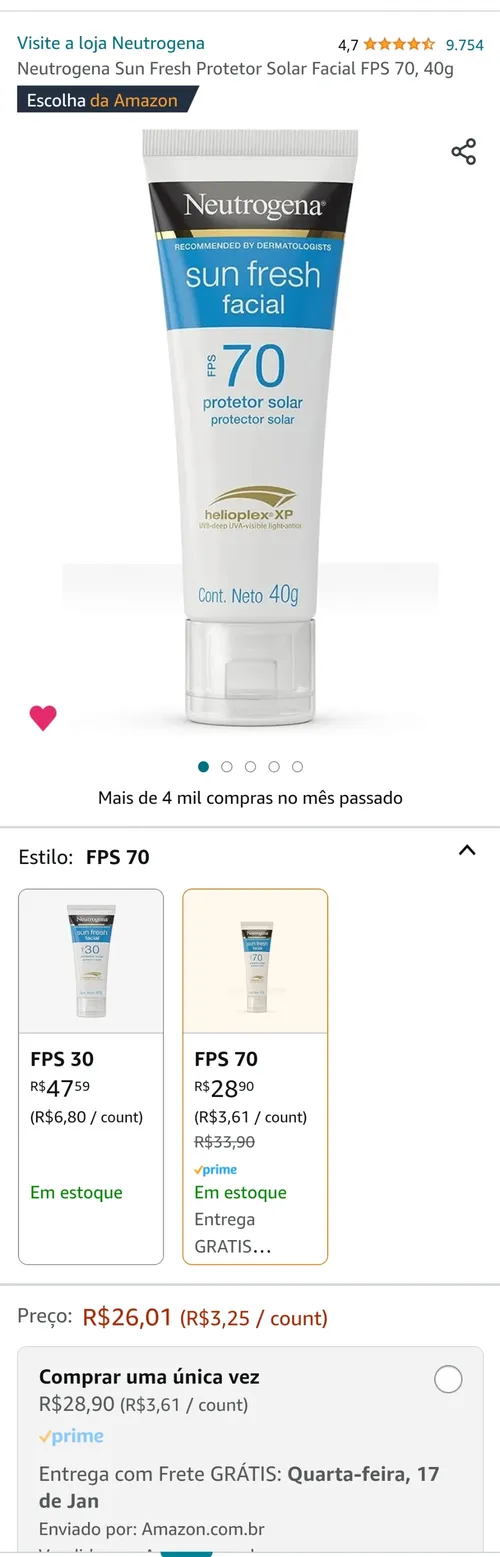 Imagem na descrição da promoção