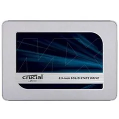 SSD Crucial MX500, 500GB, SATA | R$500