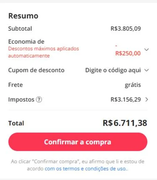 Imagem na descrição da promoção