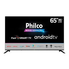 Smart TV 4K LED 65" Philco PTV65G70AGCBL UHD WIFI Android TV