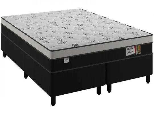 Cama Box Queen Size (Box + Colchão) - Plumatex Molas Ensacadas Alfa