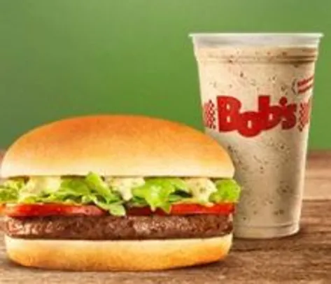 Bob’s Burger P + Milk P ou Refri M por R$9,50