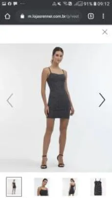 Vestido Curto em Fio Metálico Prata