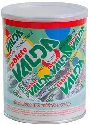 [PRIME]Pastilhas Valda, Kit com 100 Tablete de 4g | R$ 52