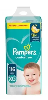 (Leve 2 Pague Menos) Fralda Pampers Confort Sec XG com 116 (Disponivel outros tamanhos)