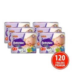 Kit 120 Fraldas Babysec Galinha Pintadinha Premium P | R$ 54