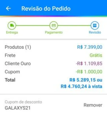 [C. Ouro] Smartphone Samsung Galaxy S21+ 256GB 8GB RAM | R$4760