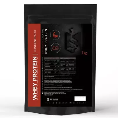 Whey Protein Concentrado 1Kg - Natural - 100% Puro Importado - Soldiers Nutrition. VEJA DESCRIÇÃO!