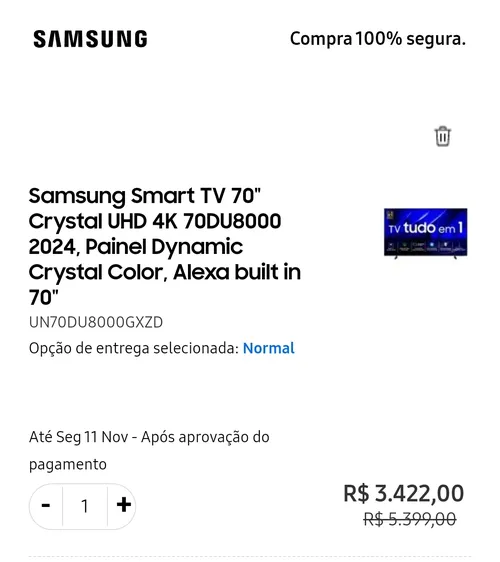 Imagem na descrição da promoção