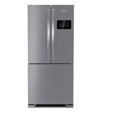 Geladeira Brastemp Frost Free Side Inverse 3 Portas A+++ 554 litros cor Inox - BRO85AK