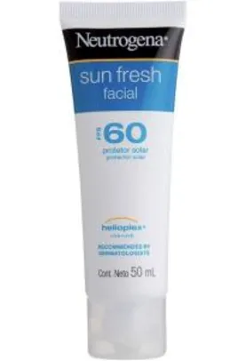 Protetor Solar Sun Fresh Facial FPS 60, Neutrogena, 50g - R$27