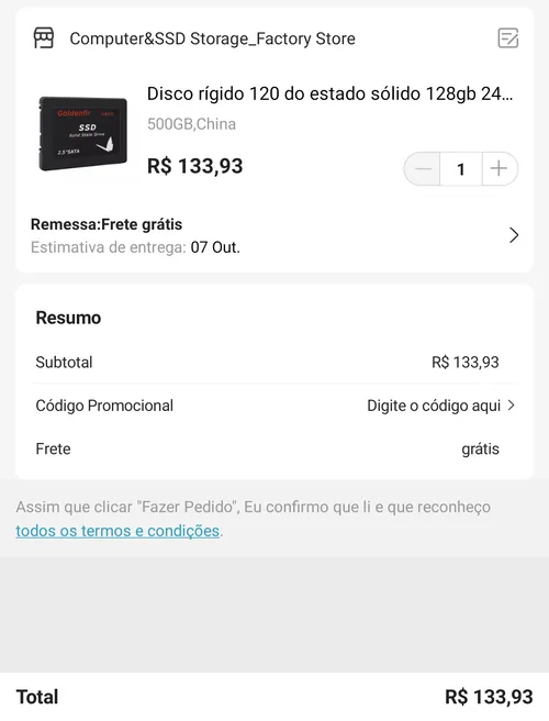 Imagem na descrição da promoção