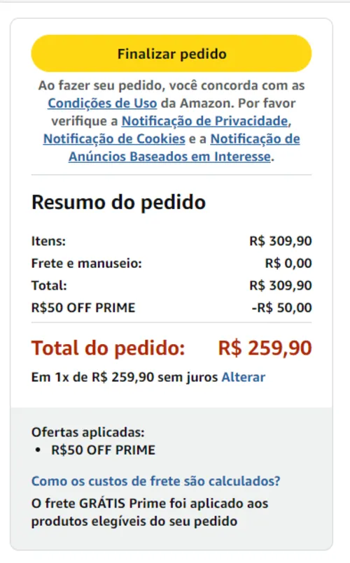 Imagem na descrição da promoção