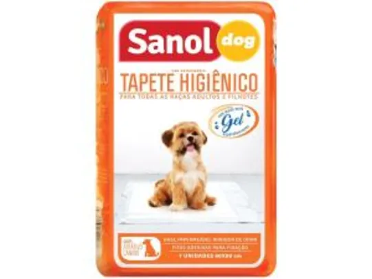 [Cliente Ouro/De volta R$ 3] Tapete Higiênico Sanol Dog 80x60cm - 7 Unidades | R$ 10