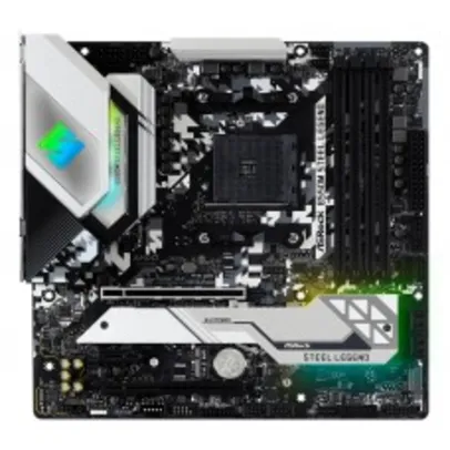 Placa Mãe AsRock B550M Steel Legend, Chipset B550, AMD AM4, MATX, DDR4