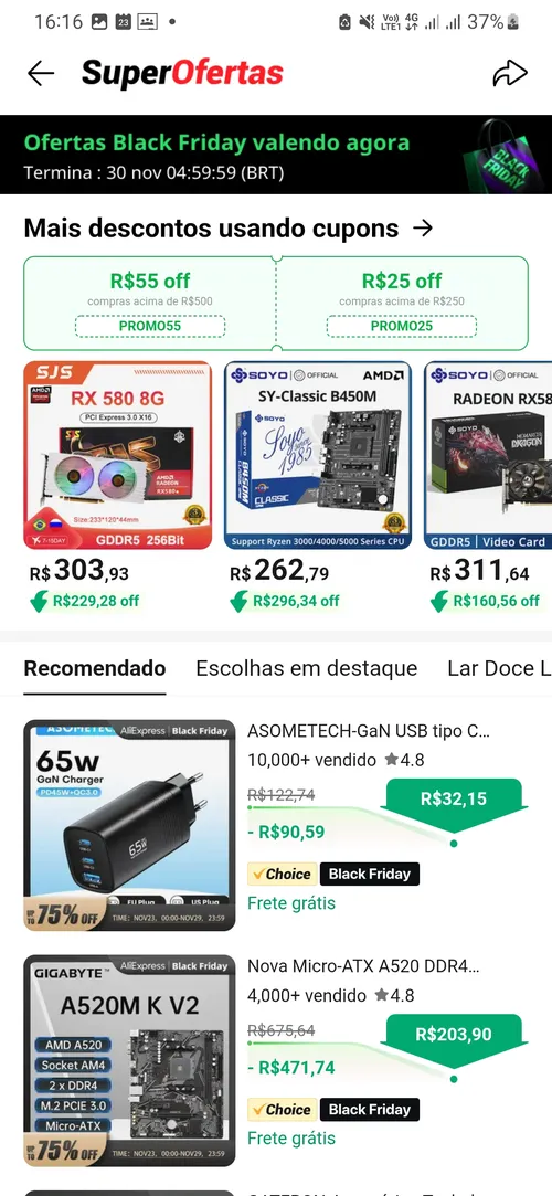 Imagem na descrição da promoção