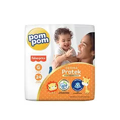 Fralda Pom Pom Derma Protek Jumbo G 24 Unidades