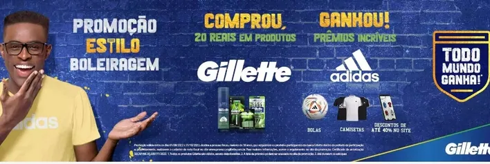 Promocão Gillette comprou, ganhou!