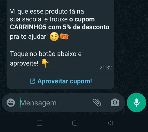 Imagem na descrição da promoção