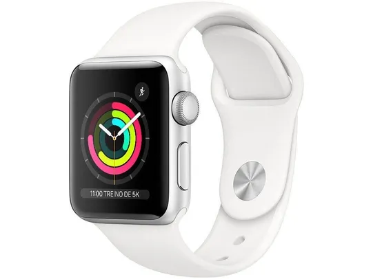 (C.Ouro)Apple Watch Series 3, Branco, 38mm | R$1455