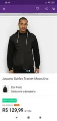 Jaqueta Oakley Tracker masculina | R$ 130