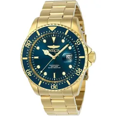 Invicta Men's Pro Diver 43mm Ouro Tone Inoxidável Relógio de Quartzo de Aço Inoxidável, Ouro 