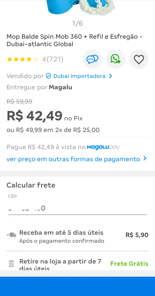 Imagem na descrição da promoção