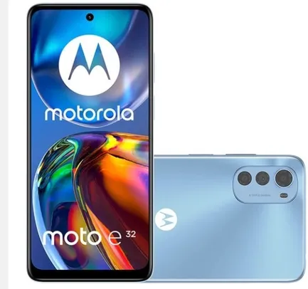 [AME R$ 563] Smartphone Motorola E32 64GB 4G Wi-Fi Tela 6.5'' Dual Chip 4GB RAM Câmera Tripla + Self