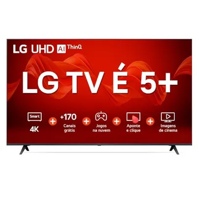 Smart TV 55 4K LG UHD ThinQ AI 55UR8750PSA HDR Bluetooth Alexa Google Assistente Airplay2 3 HDMI