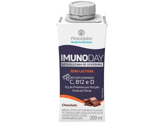 Leve 4 Pague 3 - Bebida Láctea Piracanjuba Imunoday Zero Lactose - Original 200ml | R$2,69 a unidade