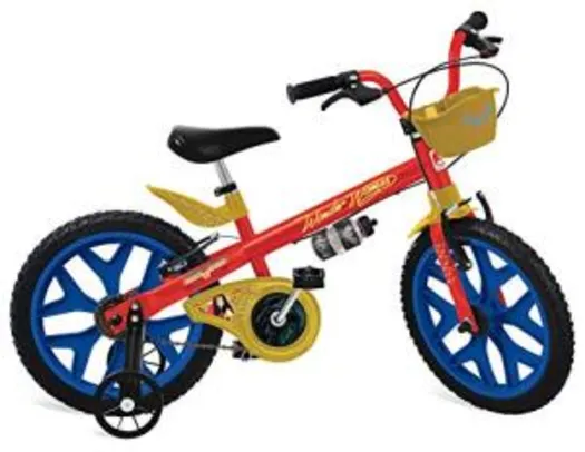 [Prime] Bicicleta 16" Mulher Maravilha, Bandeirante, Vermelho R$490