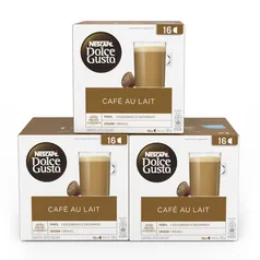 [AME R$ 41,79]Combo de Cápsulas Dolce Gusto Café Au Lait 16 cápsulas 