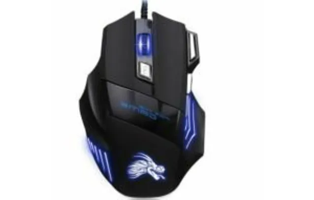 Mouse Gamer X3 USB Wired Optical Gaming Mouse BLACK LED 5500 dpi - R$15