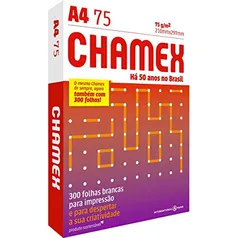 Papel Chamex A4 Sulfite 75g Resma De 300 Folhas | R$13