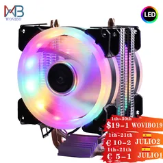 [PRIMEIRA COMPRA] Air Cooler RGB Intel/AMD 2x Coolers 100W TDP | R$64