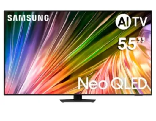 Smart TV 55” 4K Samsung Neo QLED 55QN85D com Processador com AI, AI Energy Mode, Dolby Atmos, Alexa built in, Wi-Fi, Bluetooth, USB e HDMI