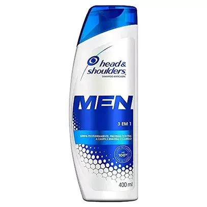 [Rec] Head & Shoulders 400ml - Shampoo Anticaspa Masculino 3 em 1, Protege Contra a Caspa