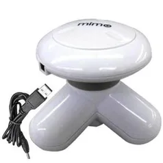 Mini Massageador Vibrador Usb Ou Pilhas Mimo Branco Cbrn0937 R$ 8,75