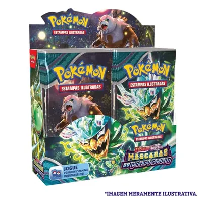 Box Display Pokémon TCG Escarlate E Violeta 6 Mascaras De Crepúsculo