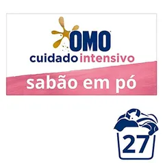 [9Unid]OMO Cuidado Intensivo, Lava-Roupas Pó, Caixa 2,2kg Tamanho Família