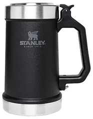 Caneca térmica Stanley Classic Beer Stein, com abridor de garrafas, 709 ml, Foundry Black